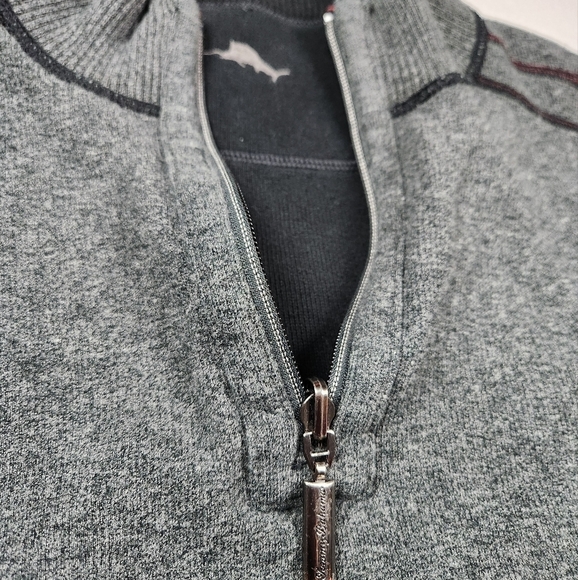 Tommy Bahama Reversible 1/4 Zip Up Sweater - Picture 2 of 14